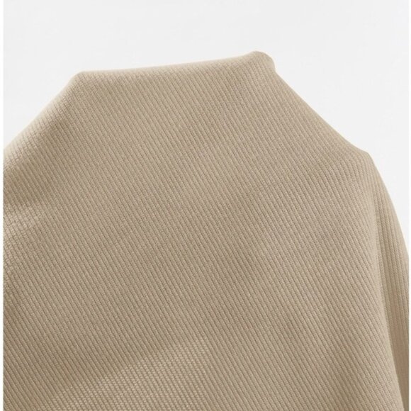 Khaki Sexy Tie Front Split Thigh Dress - Picture 6 of 7